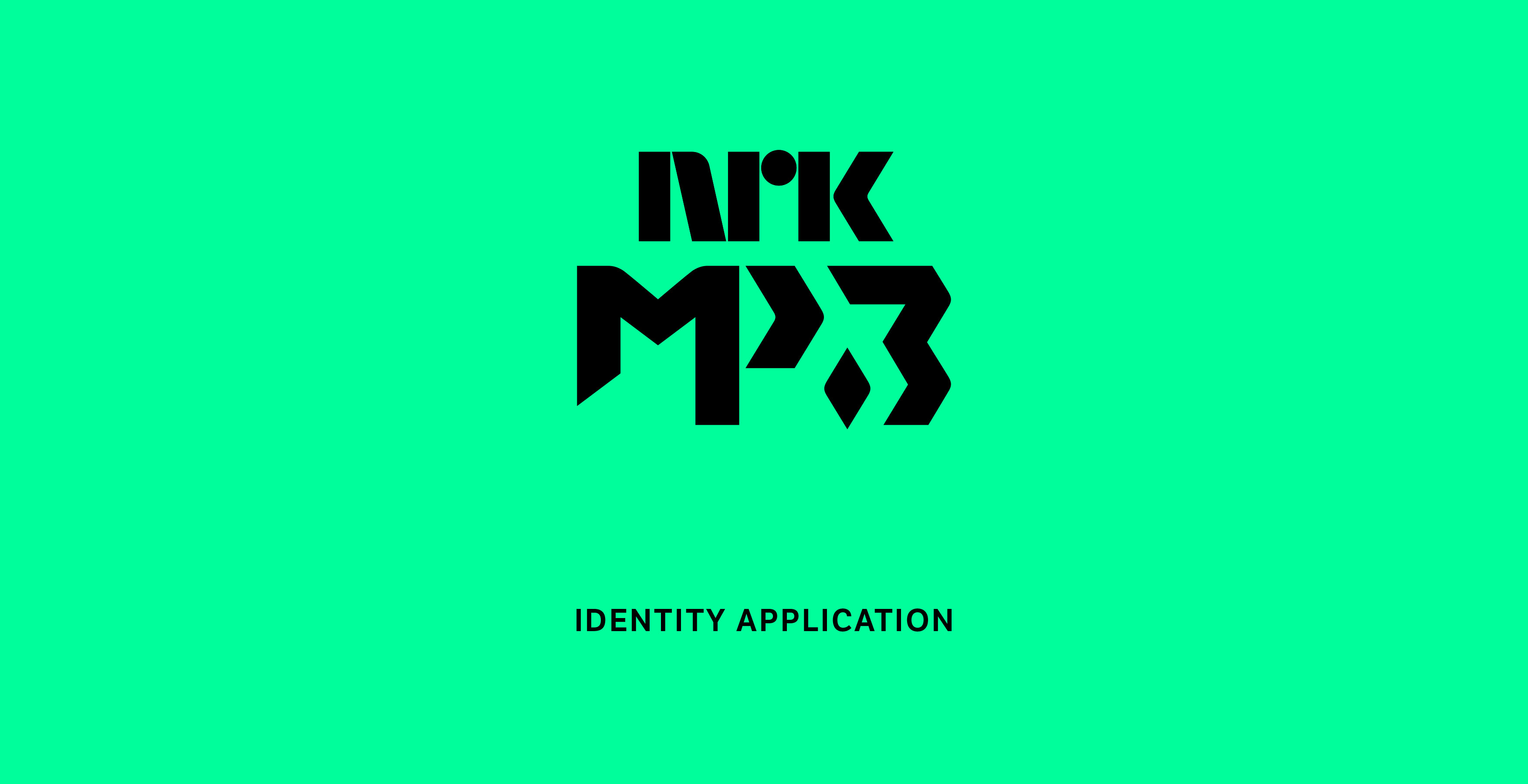 Bilde av mp3 Logoen og teksten IDENTITY APPLICATION