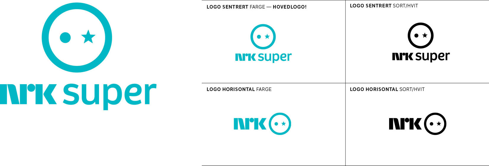 Bilde av NRK Super logoen. Sentrert og horisontal versjon.