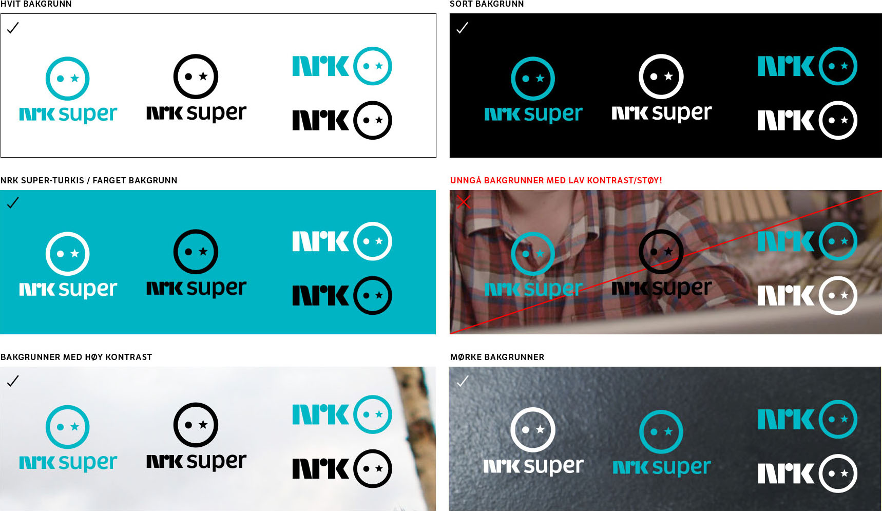 Bilde av plassering av NRK Super logo