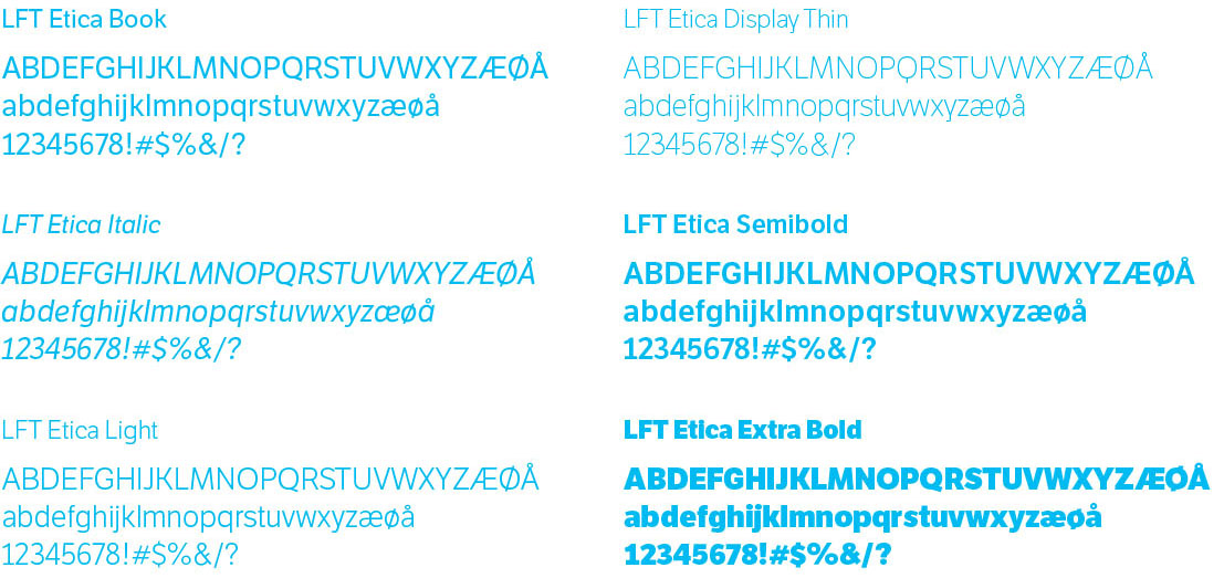 Bilde av NRKs typografi LFT Etica